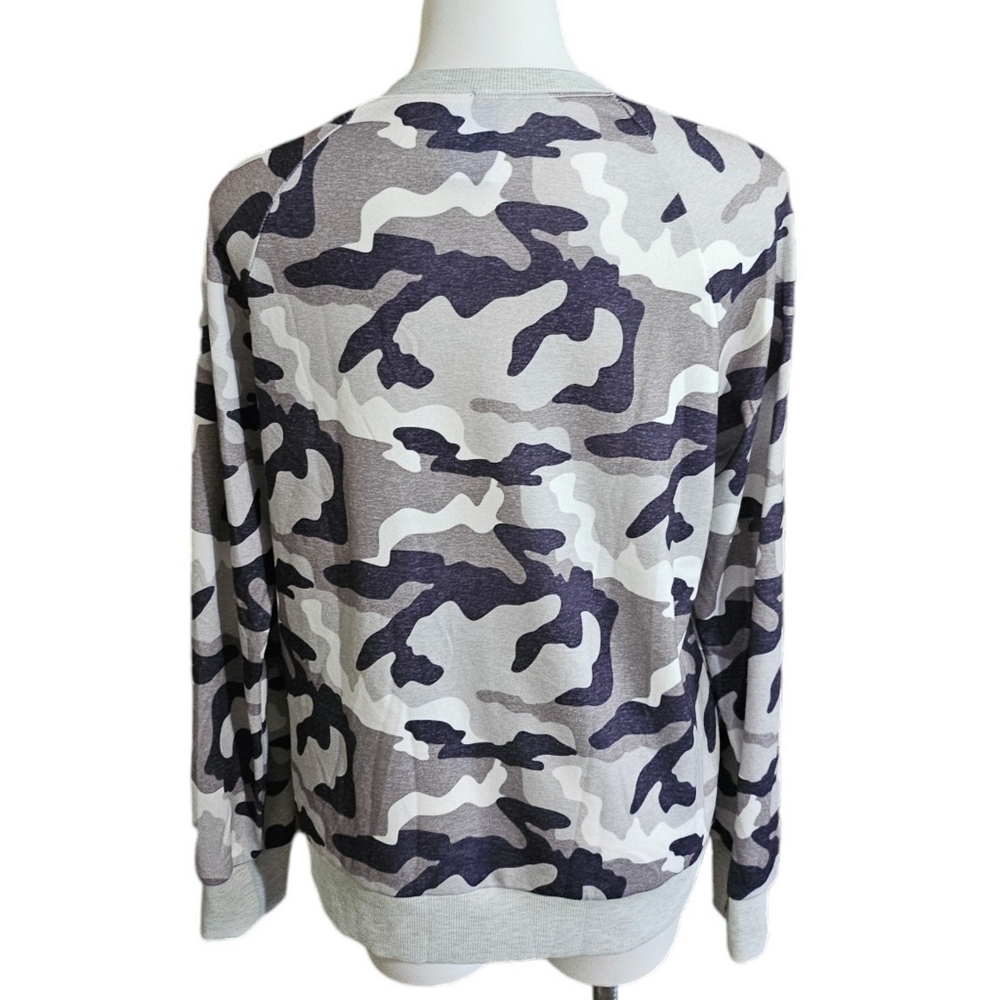 Gray Camo Lightweight Sweatshirt Size L - Picture 3 of 9